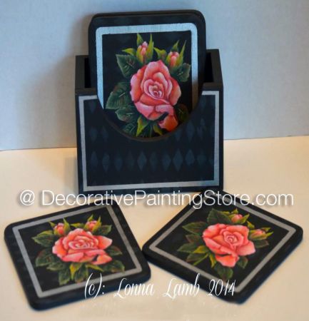 Rose Coasters Pattern - Lonna Lamb - PDF DOWNLOAD